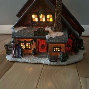 St. Nicholas Square Holiday Village House with Warm Lights